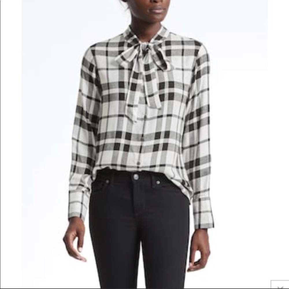 Banana Republic Dillon Tie Flannel Shirt L
